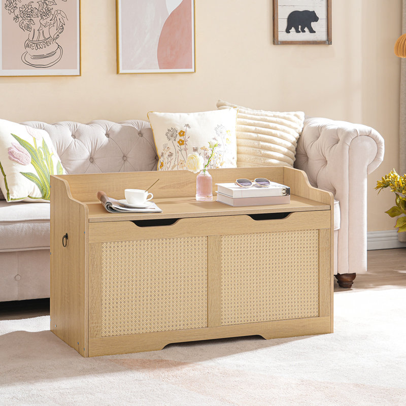 Bay Isle Home™ Beverlyann Manufactured Wood Blanket Storage Bench with ...